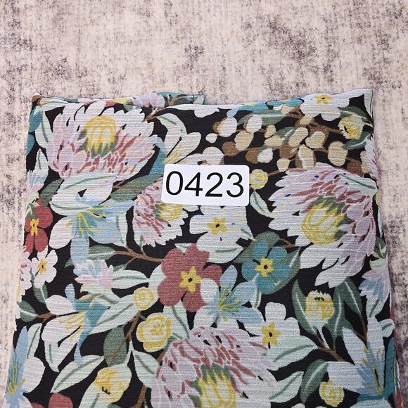 LOFT Blouse Womens Small Dark Floral Long Sleeve Smocked Lightweight Chiffon Top - Picture 9 of 10